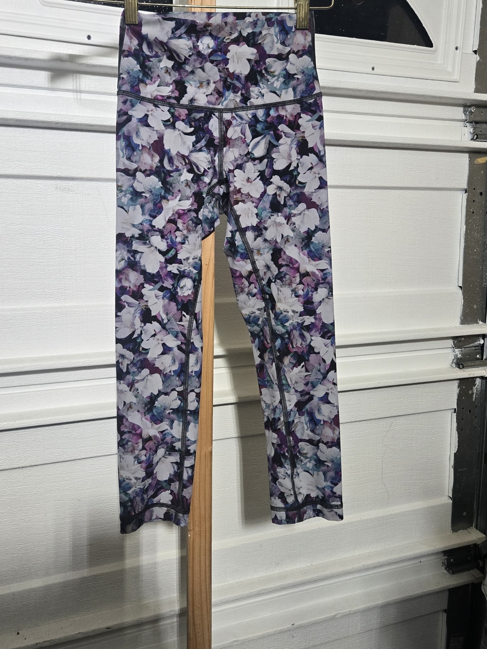 lululemon athletica Girls' Floral Print Leggings - Purple, Blue, White